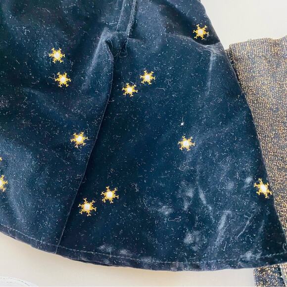 AMERICAN GIRL DOLL Snowflake Jumper Outfit Black Velvet Dress Star Blouse Tights - Picture 8 of 10